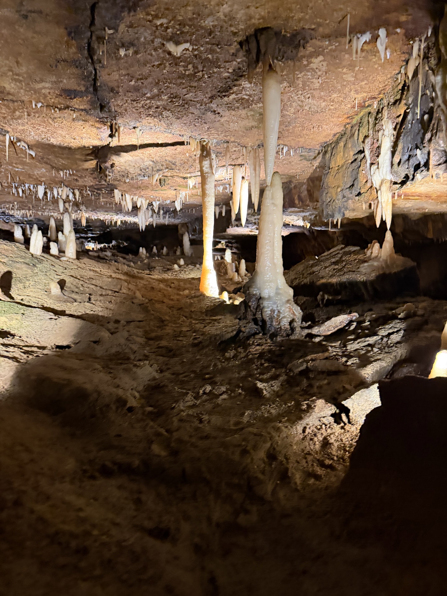 Inside the cave during the troop adventure