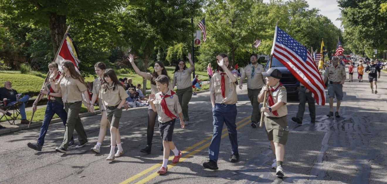 Scouts spending time together at camp
