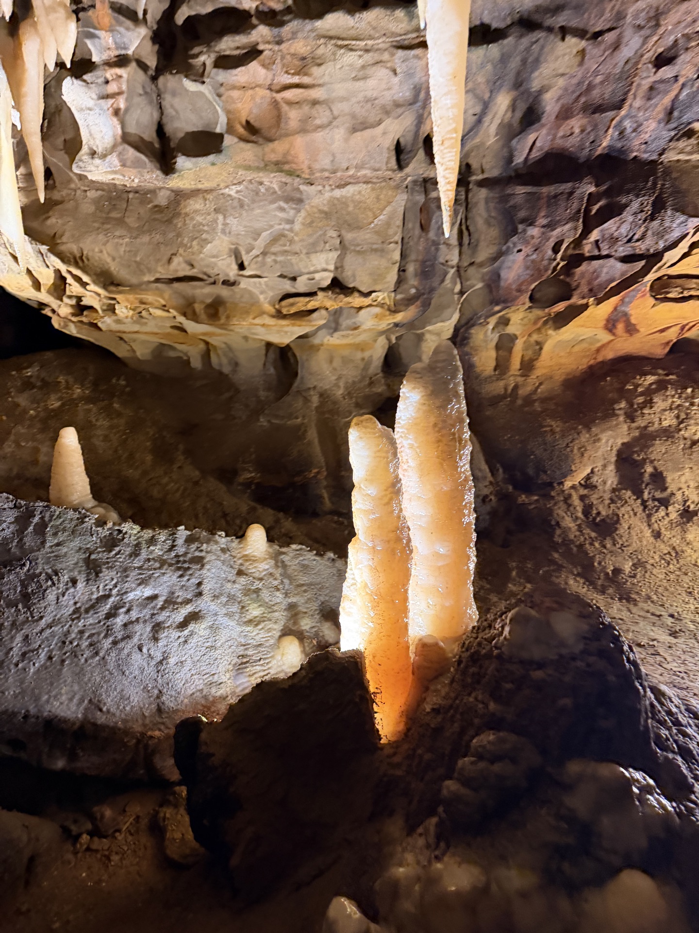 Scouts preparing for a cave tour
