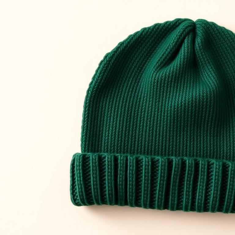 Forest green knit cuffed beanie — Pack 131 merchandise preview