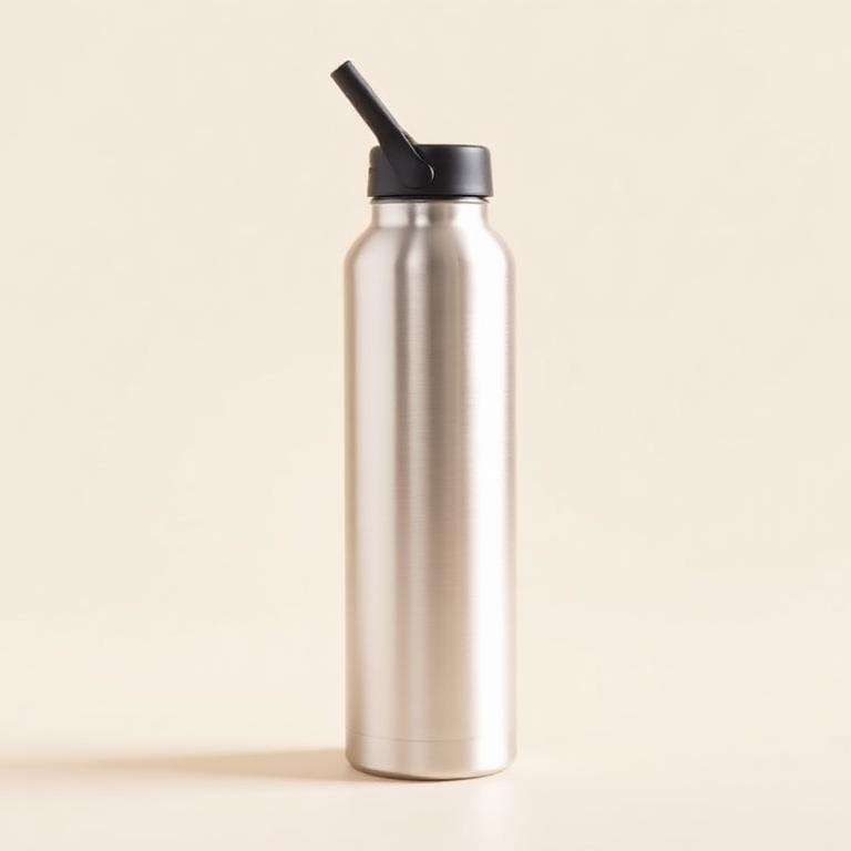 Stainless steel insulated water bottle with straw lid — Pack 131 merchandise preview